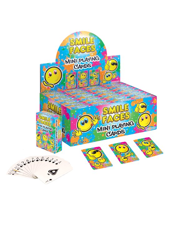 6 Happy Face Miniature Playing Card Sets