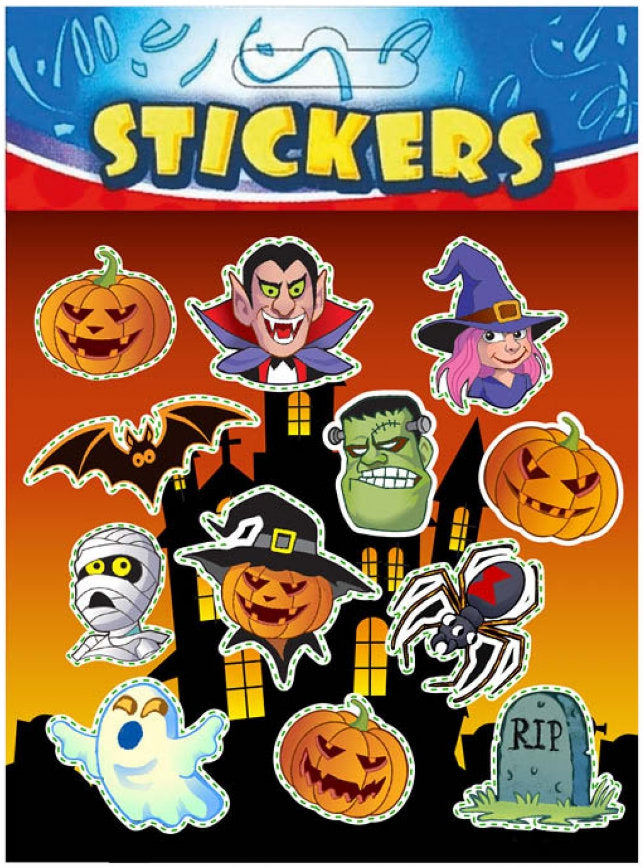 6 Halloween Sticker Sheets