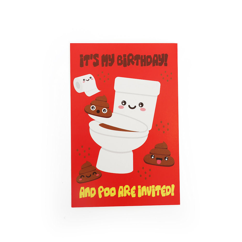 16 Emoji Poo Party Invites & Envelopes