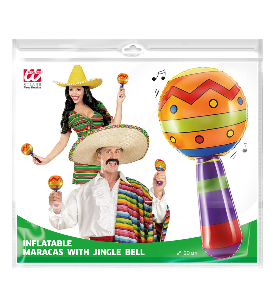 Inflatable Maracas with Jingle Bell - 20cm