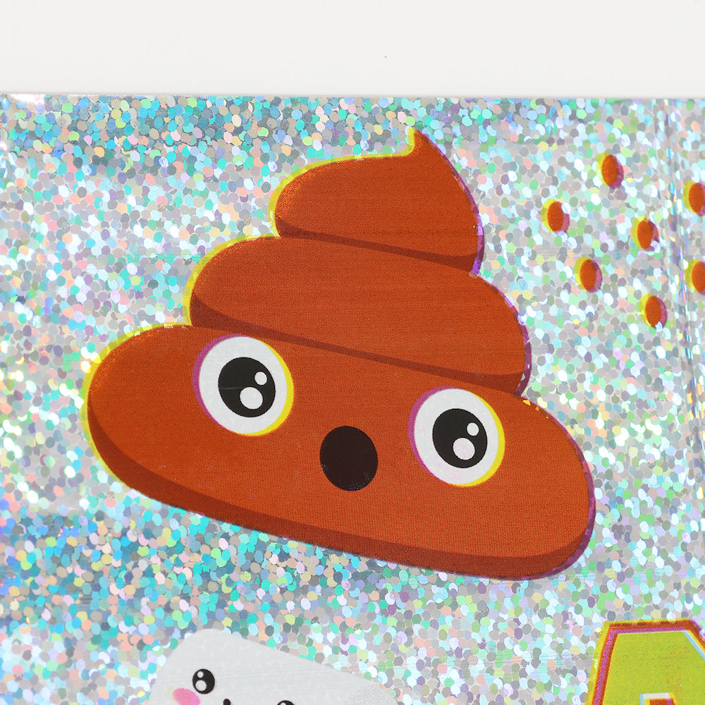 Emoji Poo 6m Holographic Foil Banner