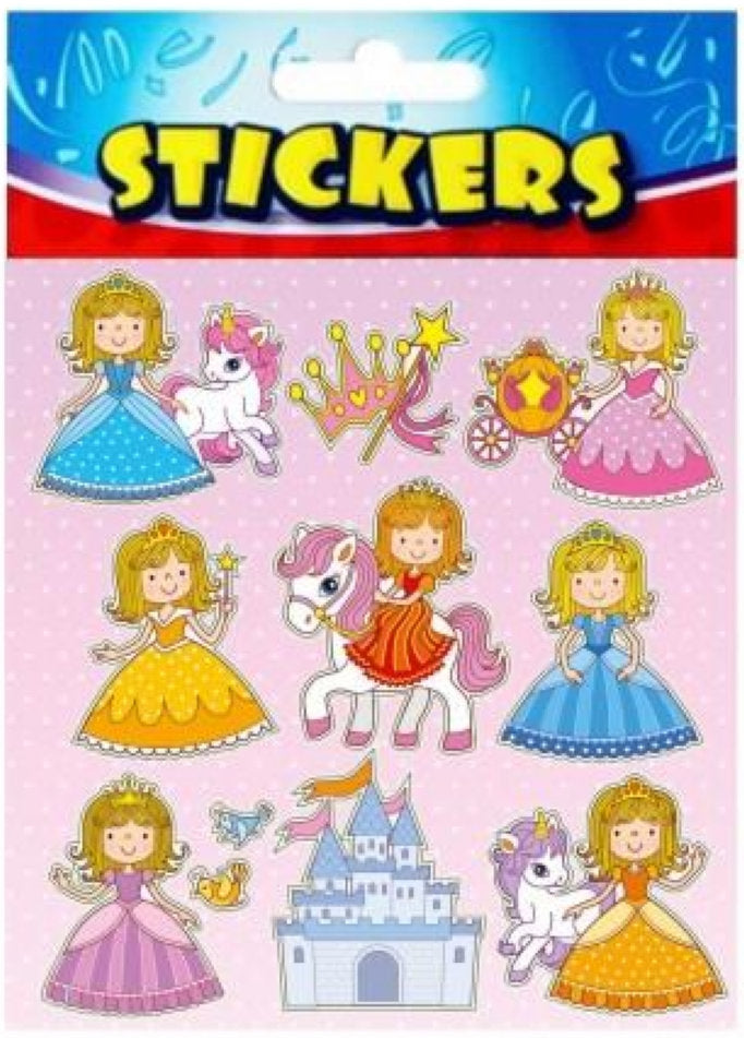 6 Princess Sticker Sheets