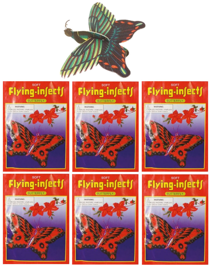 6 Butterfly Polystyrene Plane Gliders