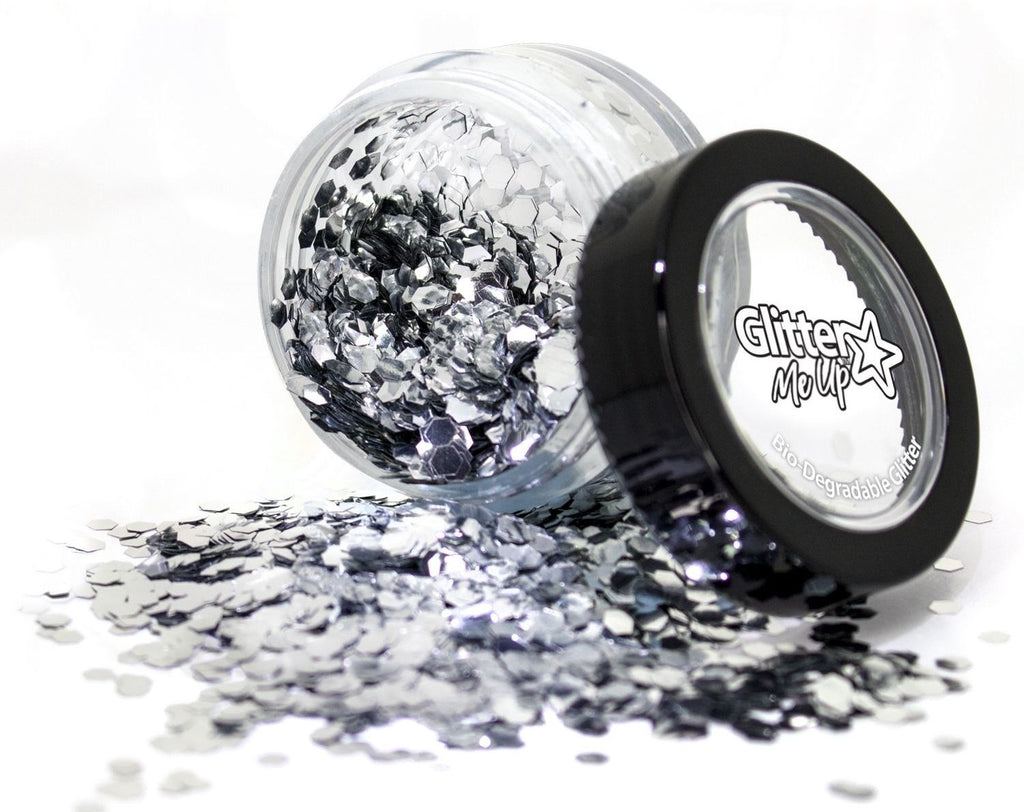 LoveShy Silver Holographic Chunky Glitter Shaker