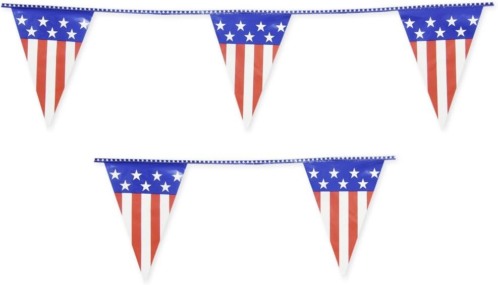 USA Flag 10m Triangle Flag Bunting