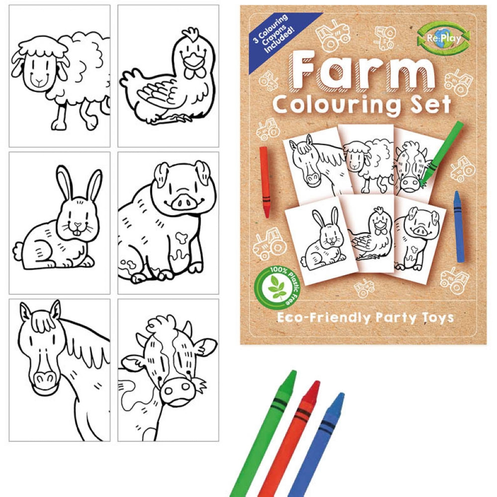 Re:Play Farm A6 Colouring Set