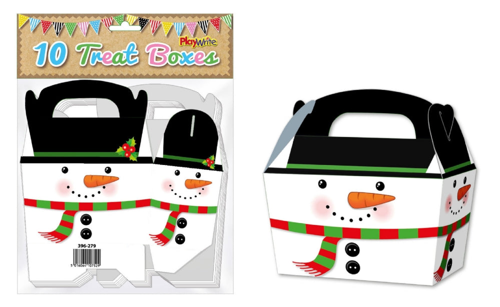 10 Snowman Party Treat Boxes