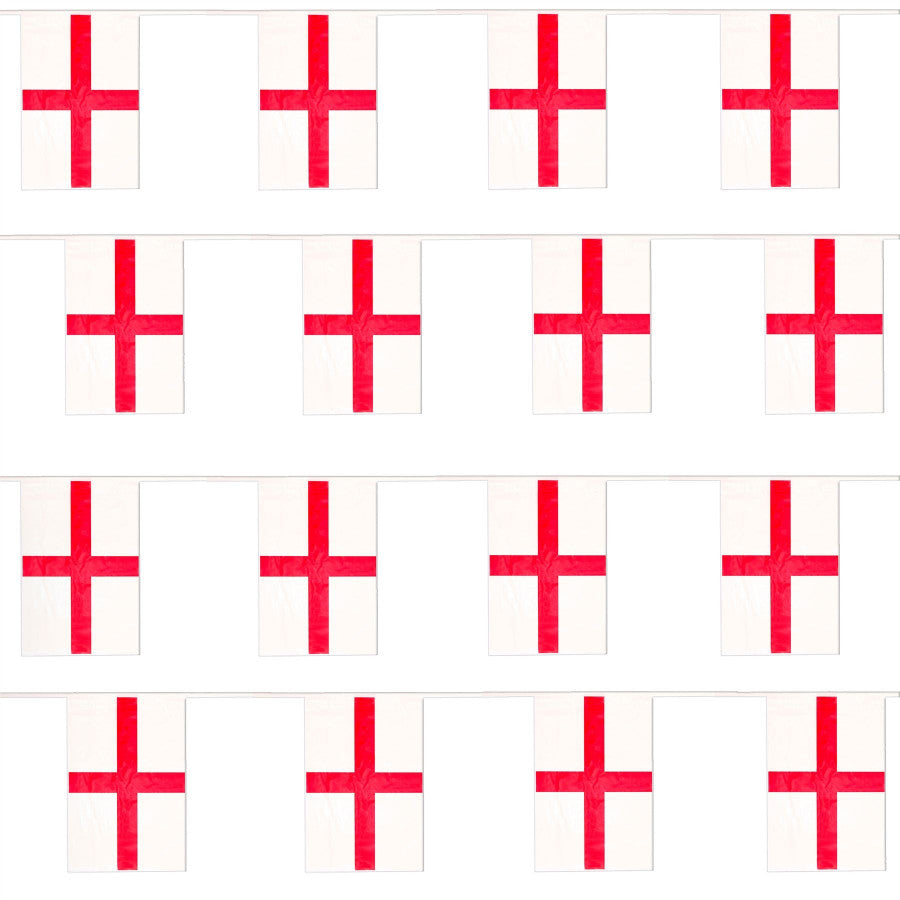 St George 10m Flag Bunting With 24 Flags