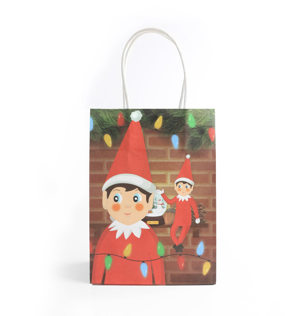 6 Christmas Elf Paper Party Bags