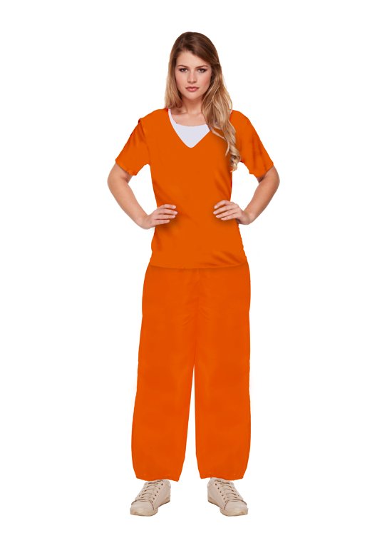 Orange Female Prisoner Overall Costume