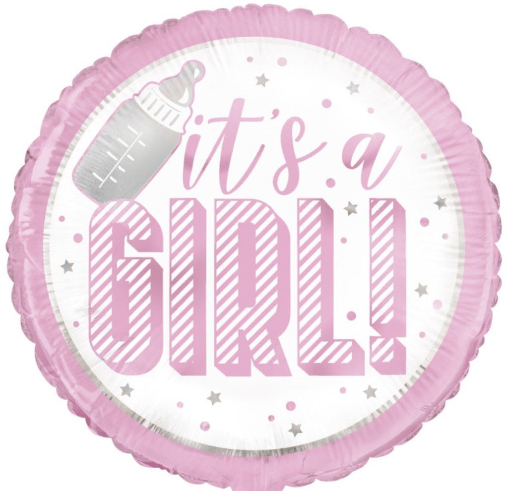 It's A Girl 18" Round Foil Balloon