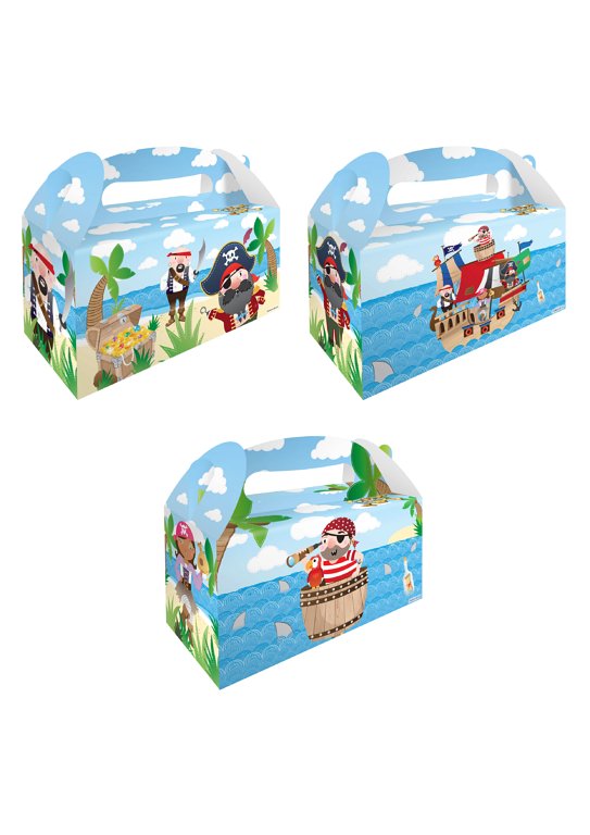 6 Large Pirate Party Boxes