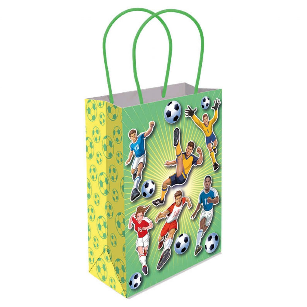 6 Football Paper Handle Bags