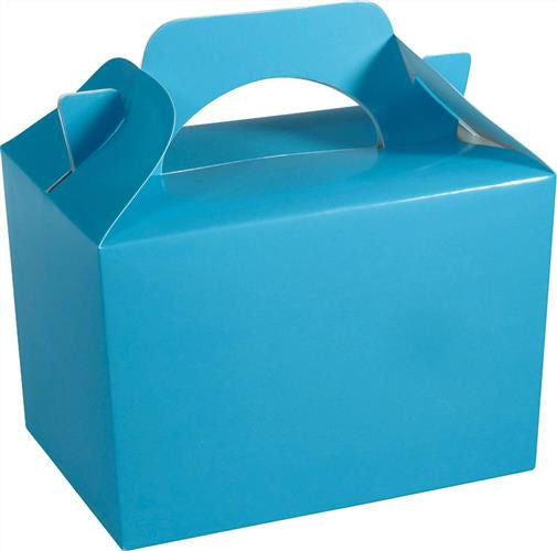 10 Baby Blue Party Lunch Boxes