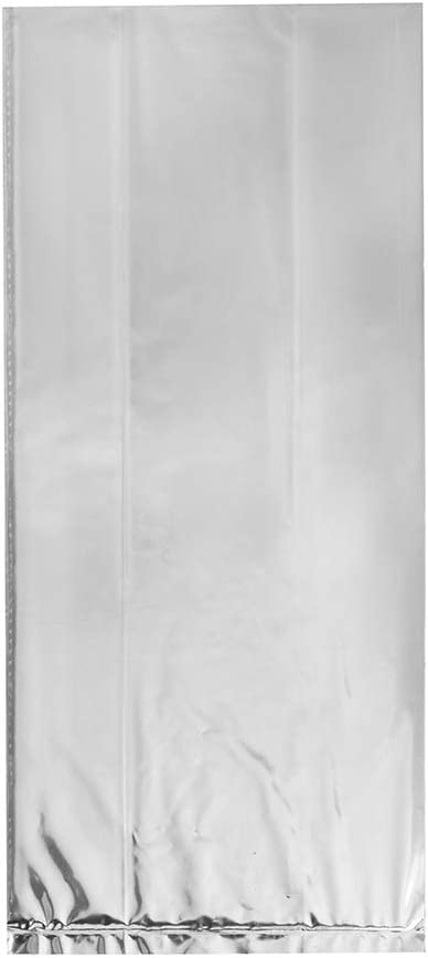 10 Silver Foil Cellophane Gift Bags