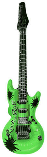 Inflatable Neon Green Guitar