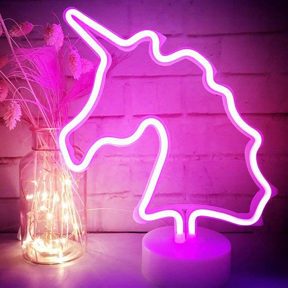 Neon Pink Unicorn Light