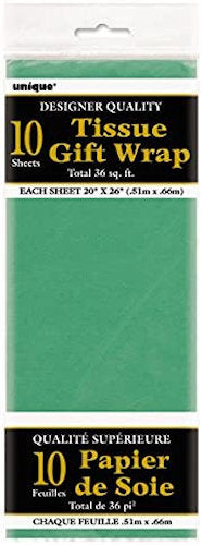 10 Emerald Green Tissue Sheets