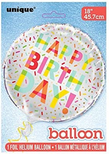 Happy Birthday Donut 18" Round Foil Balloon