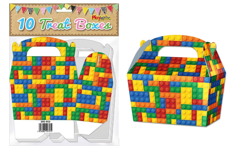 10 Building Bricks Party Treat Boxes