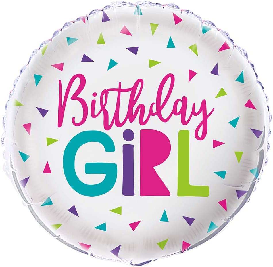 Birthday Girl 18" Round Foil Balloon