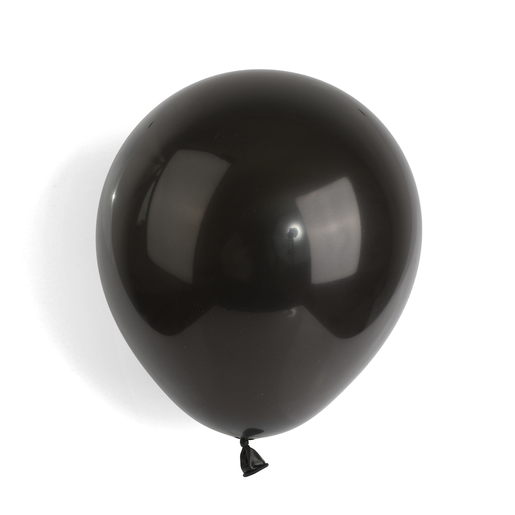 100 Pearlised Black 7" Latex Balloons