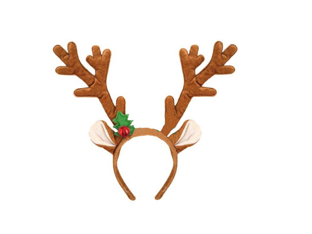 Reindeer Antler & Bell Headband