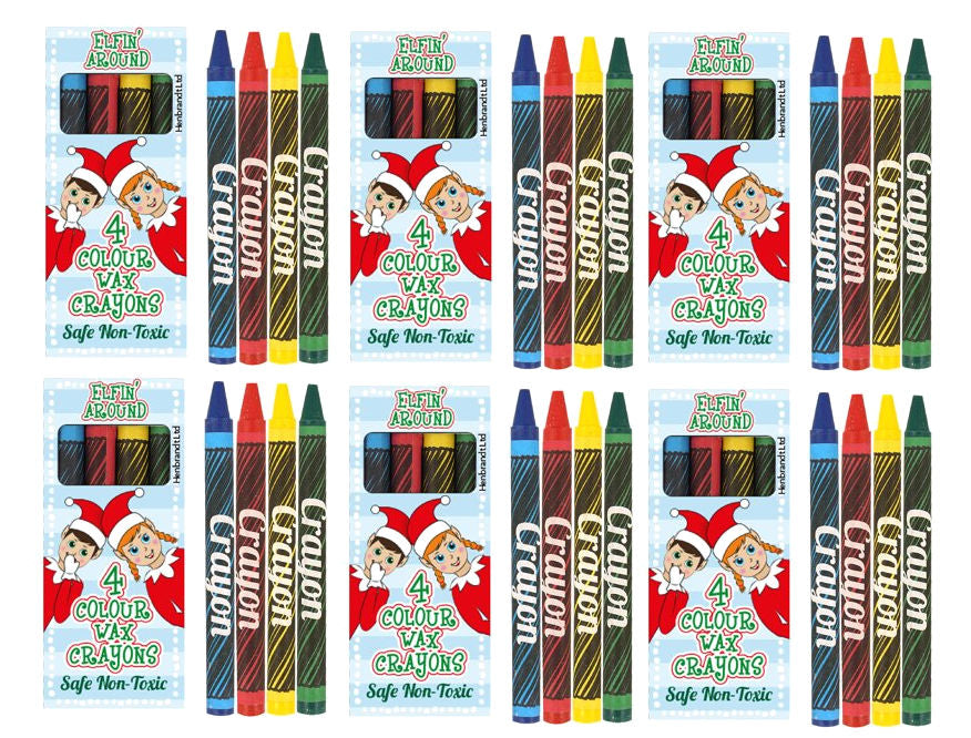 6 Elfin' Around Christmas Wax Crayons