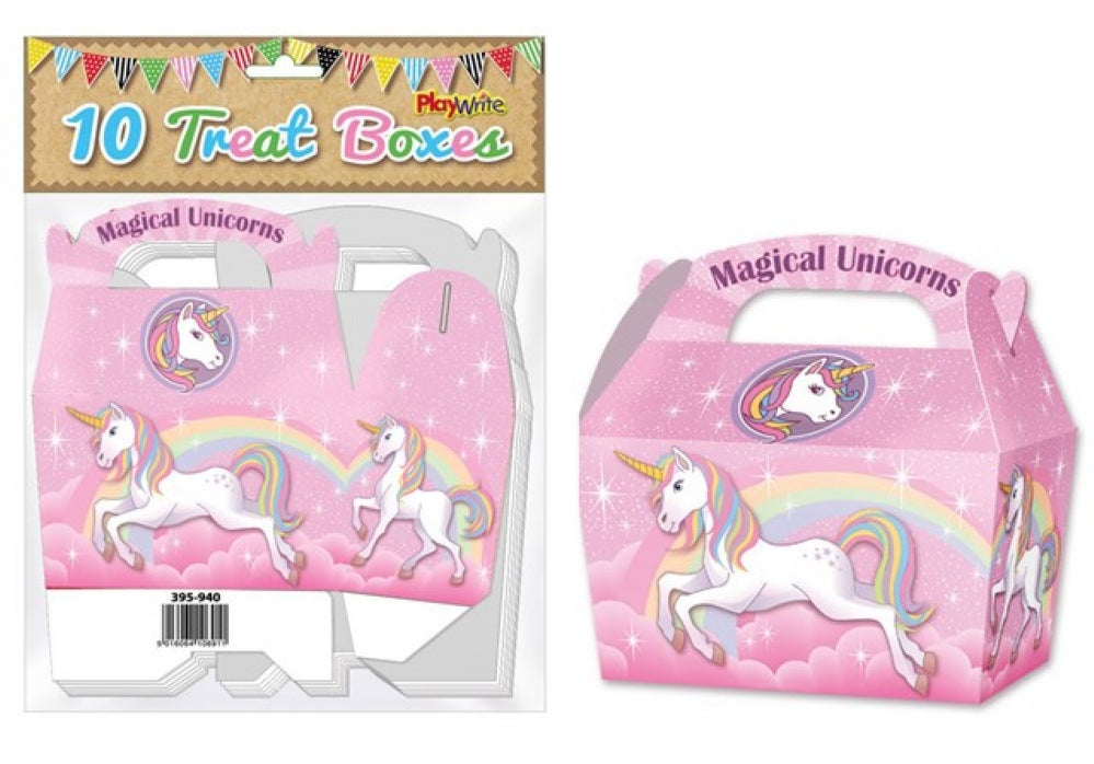 10 Unicorn Party Treat Boxes