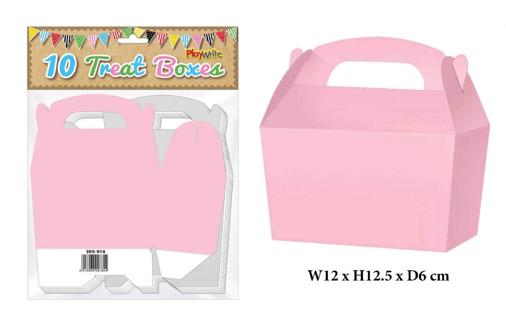 10 Baby Pink Party Treat Boxes