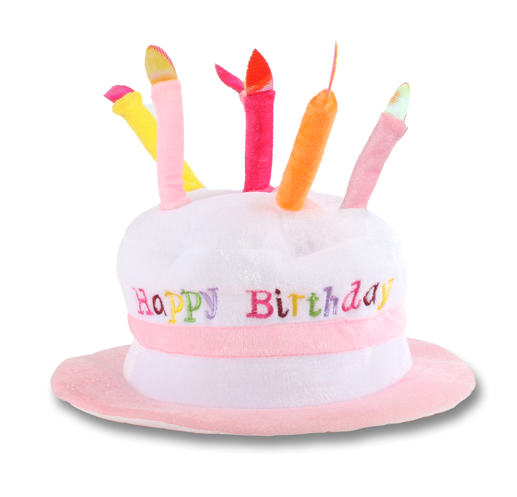 Adult Pink Light Up Happy Birthday Hat