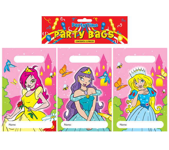 12 Princess Empty Party Bags