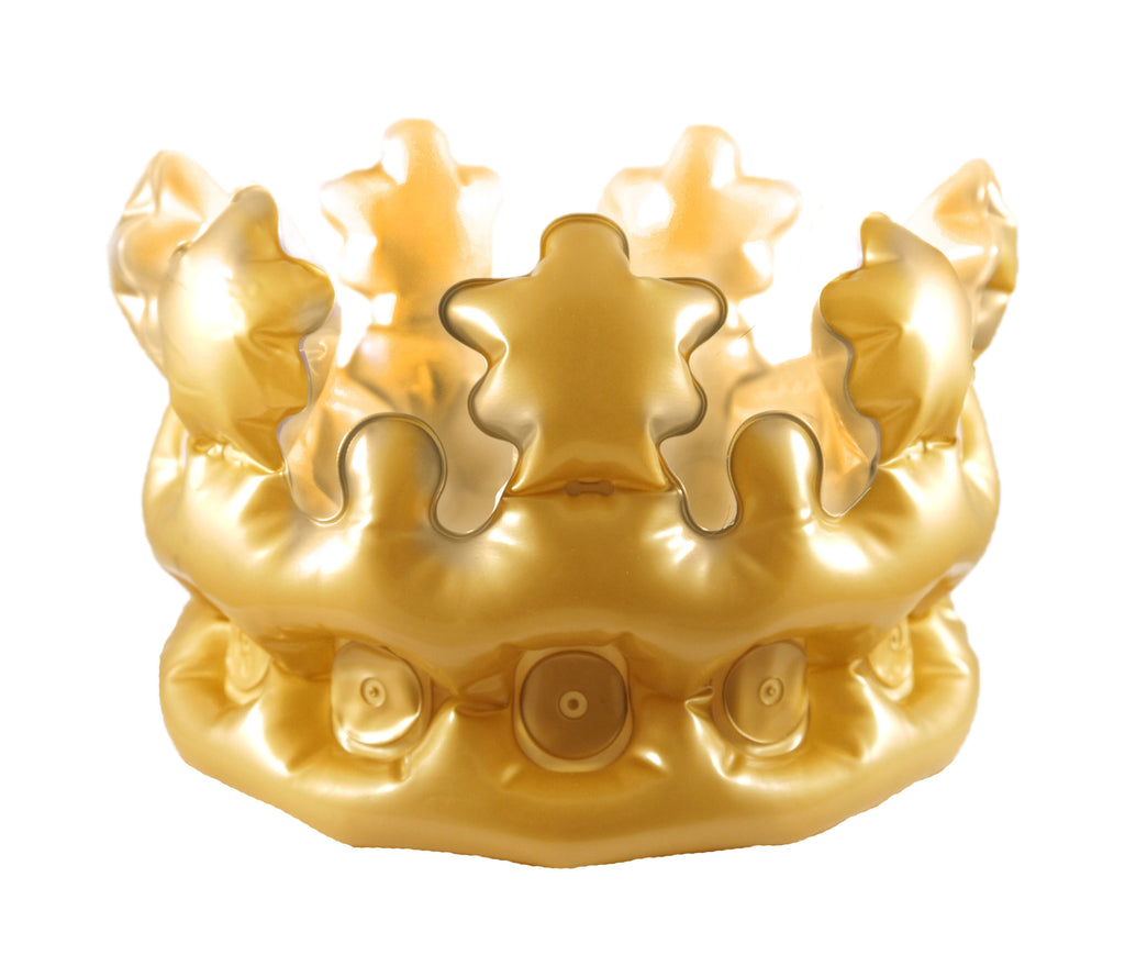 Inflatable Adult Gold Crown