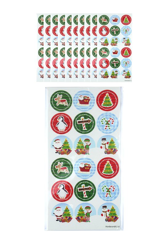 180 Round Christmas Stickers