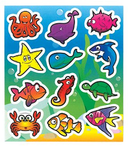 6 Sealife Sticker Sheets