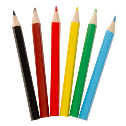 6 Space Halfsize Colouring Pencils