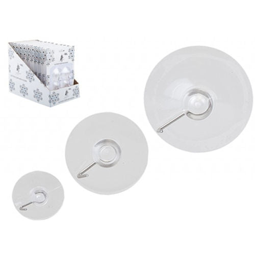 12 Assorted Size Suction Hooks