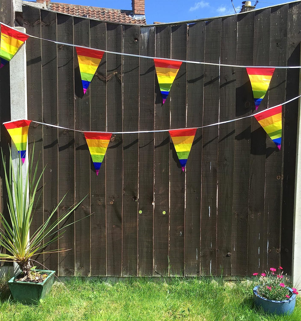 Rainbow Gay Pride 10m Triangle Bunting