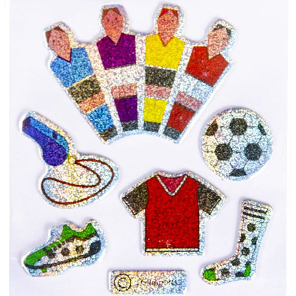 Football Metallic Shiny Sticker Sheet
