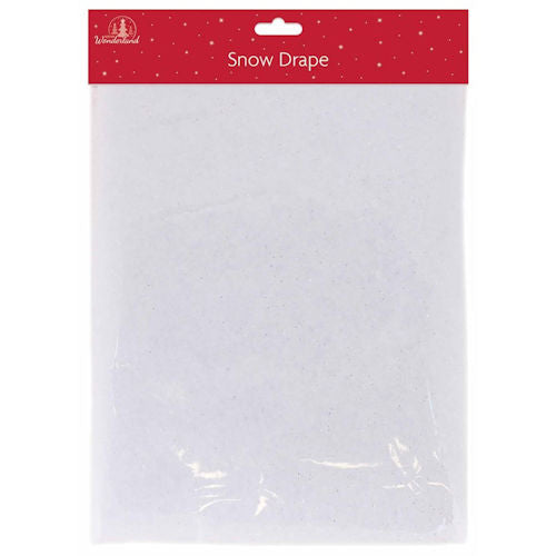 Christmas Silver Glitter Snow Drape