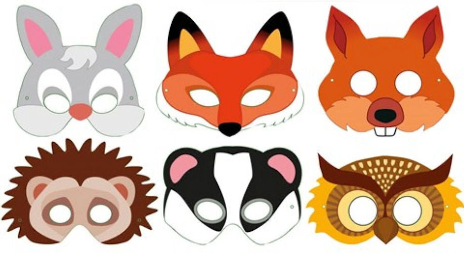 12 Cardboard Woodland Masks