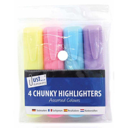 4 Chunky Pastel Highlighters