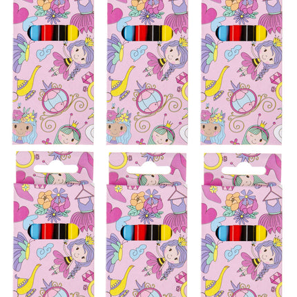 6 Princess Halfsize Colouring Pencils