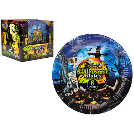 8 Halloween 9" Paper Plates