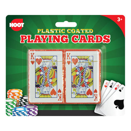 2 Plastic Coated Playing Cards
