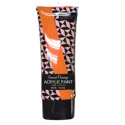 Sunset Orange 100ml Acrylic Paint