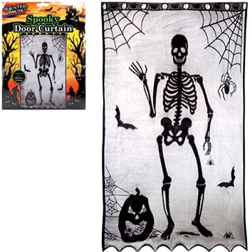 Halloween 102cm x 213cm Skeleton Door Curtain