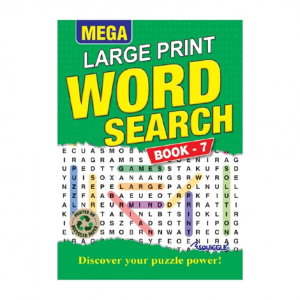 A4 Mega Large Print Word Search Book