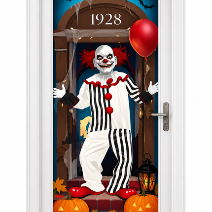 Halloween Clown Door Cover