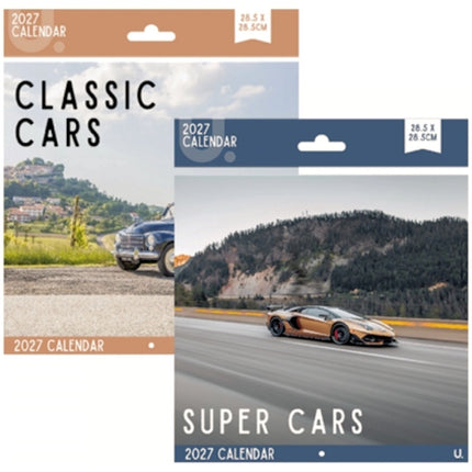2027 Square Calendar Cars